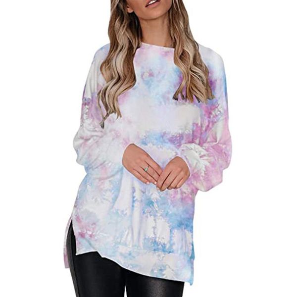 women's hoodies & sweatshirts explosive gradient color round neck lantern sleeve ladies blouse side slit off shoulder casual loose hood, Black
women's hoodies & sweatshirts explosive gradient color round neck lantern sleeve ladies blouse side slit off shoulder casual loose hood, Black