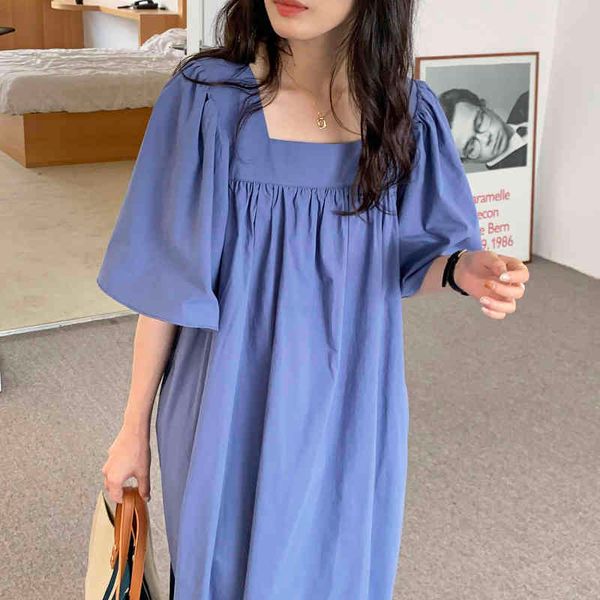 korea summer fashion elegant casual traveling square collar ruffled loose puff sleeve ruffle dress women 16f1162 210510, Black;gray
korea summer fashion elegant casual traveling square collar ruffled loose puff sleeve ruffle dress women 16f1162 210510, Black;gray