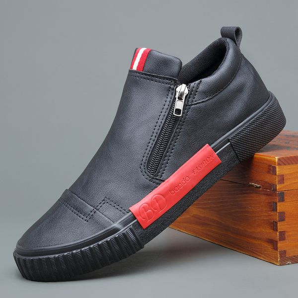 brand new men leather casual shoes spring autumn fashion street two zipper leisure flat shoes for man cool loafers, Black
brand new men leather casual shoes spring autumn fashion street two zipper leisure flat shoes for man cool loafers, Black