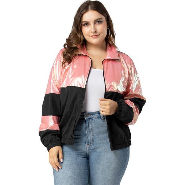 women's jackets 2021 spring autumn women plus size elegant contrast multicolor bright pink fashion coat outwear, Black;brown
women's jackets 2021 spring autumn women plus size elegant contrast multicolor bright pink fashion coat outwear, Black;brown
