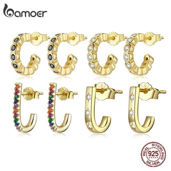 stud bamoer spanish glod rainbow color zircon gold simple earrings 925 sterling silver ear hoops fashion jewelry, Golden;silver
stud bamoer spanish glod rainbow color zircon gold simple earrings 925 sterling silver ear hoops fashion jewelry, Golden;silver