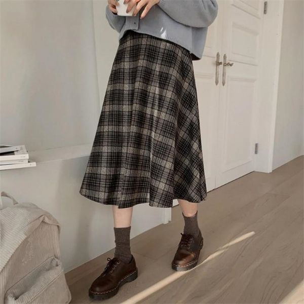 autumn & winter korean arrival high waist slimming plaid fashion big swing women woolen a-line skirt with 210527, Black
autumn & winter korean arrival high waist slimming plaid fashion big swing women woolen a-line skirt with 210527, Black