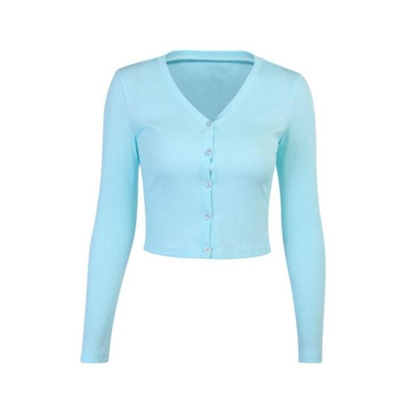 women's t-shirt spring and autumn v neck slim long sleeve base knit cardigan top, White
women's t-shirt spring and autumn v neck slim long sleeve base knit cardigan top, White