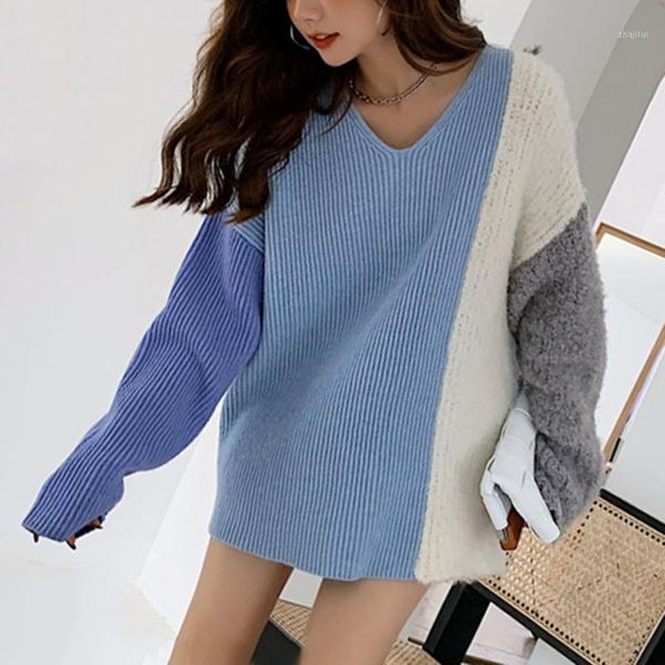 women's sweaters seebeautiful pullovers printed knitted sweater v-neck long sleeve contrast color fashion 2021 autumn winter women m237, White;black
women's sweaters seebeautiful pullovers printed knitted sweater v-neck long sleeve contrast color fashion 2021 autumn winter women m237, White;black