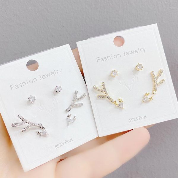 trendy simple clear zircon geometirc stud earrings for women sweet temperament wedding fashion jewelry gifts three pairs, Golden;silver
trendy simple clear zircon geometirc stud earrings for women sweet temperament wedding fashion jewelry gifts three pairs, Golden;silver