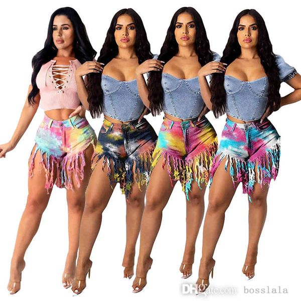 women's personalized high waist worn out fringe and tie dyed denim shorts designer newmini jeans s-xxl, White;black
women's personalized high waist worn out fringe and tie dyed denim shorts designer newmini jeans s-xxl, White;black