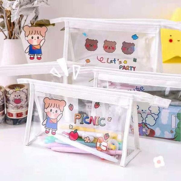 pencil bags stationery bag transparent case frosted diy translucent student simple solid color box desk organizer kawaii
pencil bags stationery bag transparent case frosted diy translucent student simple solid color box desk organizer kawaii