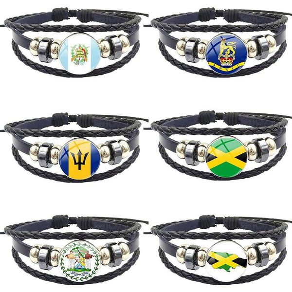 charm bracelets guatemala and jamaica jewelry crystal black leather bracelet bangles cabochon glass dome handmade for women girls, Golden;silver
charm bracelets guatemala and jamaica jewelry crystal black leather bracelet bangles cabochon glass dome handmade for women girls, Golden;silver