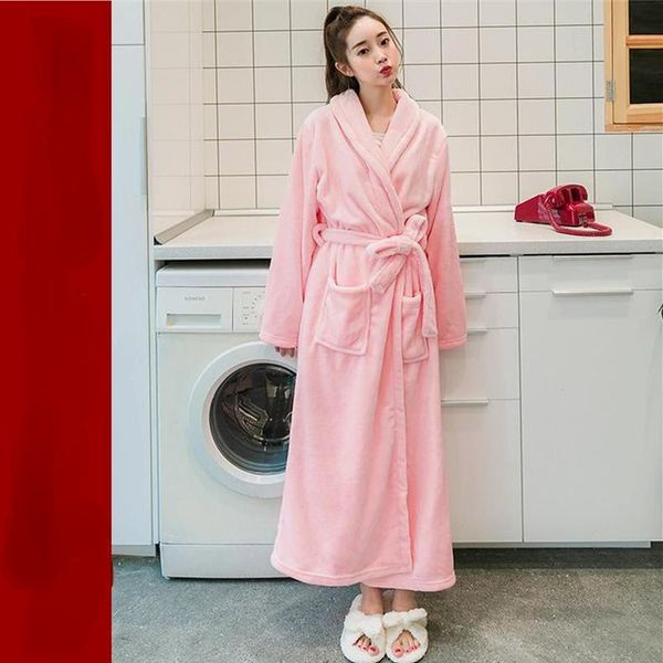 women's sleepwear women robes winter warm coral fleece nightdress female pajamas home clothes dressing gowns kimono el bathrobe f90, Black;red
women's sleepwear women robes winter warm coral fleece nightdress female pajamas home clothes dressing gowns kimono el bathrobe f90, Black;red