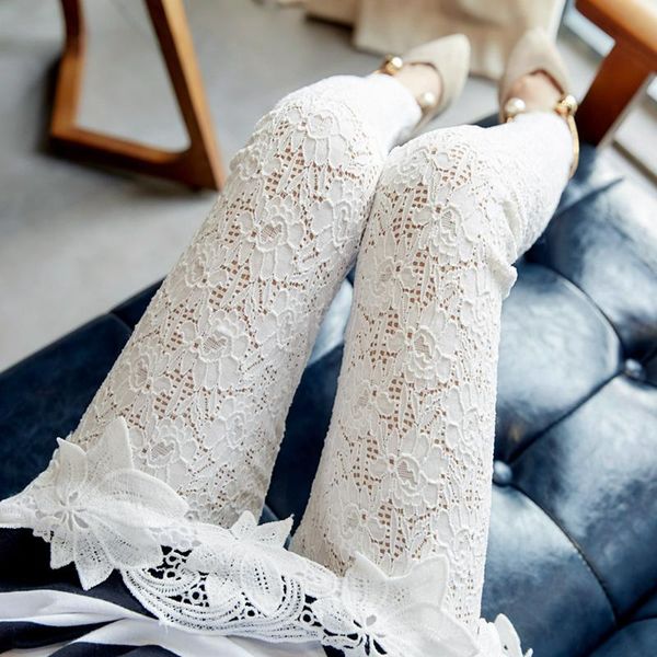 women's leggings spring summer retro froral thin hollow lace ladies pants comfortable elastic skinny ankle-length, Black
women's leggings spring summer retro froral thin hollow lace ladies pants comfortable elastic skinny ankle-length, Black