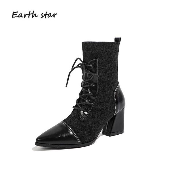 boots 2021 autumn shoes women fashion brand patchwork chunky heel cross-tied female botas mujer, Black
boots 2021 autumn shoes women fashion brand patchwork chunky heel cross-tied female botas mujer, Black