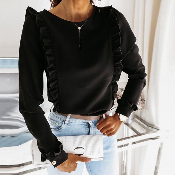 women's blouses & shirts elegant women solid blouse autumn casual button back shirt long sleeve corved hem tunic blusas mujer, White
women's blouses & shirts elegant women solid blouse autumn casual button back shirt long sleeve corved hem tunic blusas mujer, White
