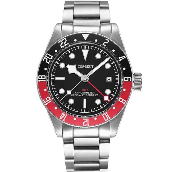 wristwatches corgeut luxury brand mechanical watch sapphire glass gmt men's automatic military sports clock leather diver's, Slivery;brown
wristwatches corgeut luxury brand mechanical watch sapphire glass gmt men's automatic military sports clock leather diver's, Slivery;brown