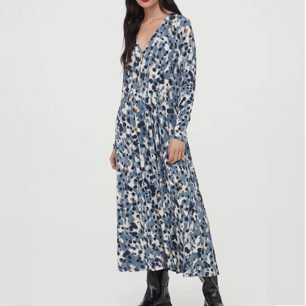 women long dress autumn 2021 fashion full sleeve v-neck vintage prints modern lady clothing casual dresses, Black;gray
women long dress autumn 2021 fashion full sleeve v-neck vintage prints modern lady clothing casual dresses, Black;gray