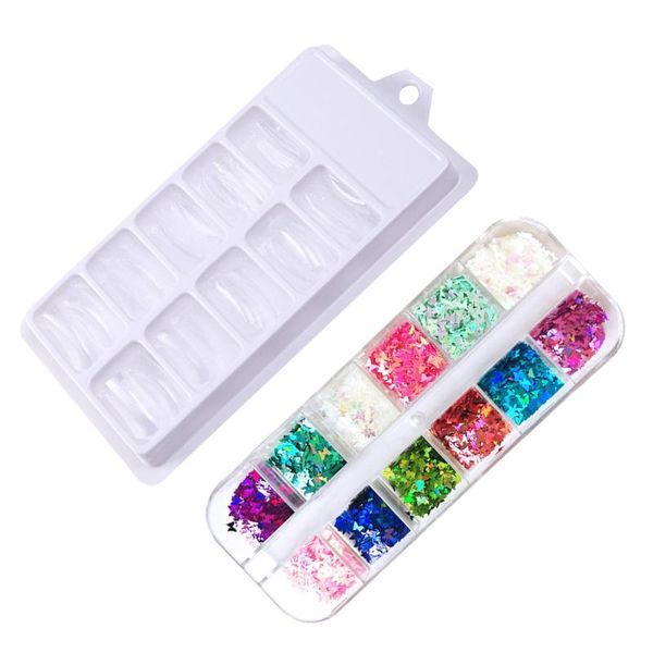 false nails 1 set fake nail plate crystal art mold portable quickly extension model practical sequins for, Red;gold
false nails 1 set fake nail plate crystal art mold portable quickly extension model practical sequins for, Red;gold