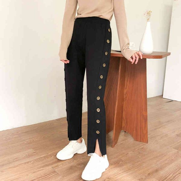 pants stylish side-buttons straight knitted winter thicken warm pants female casual women sweater trousers rd58, Black;white
pants stylish side-buttons straight knitted winter thicken warm pants female casual women sweater trousers rd58, Black;white