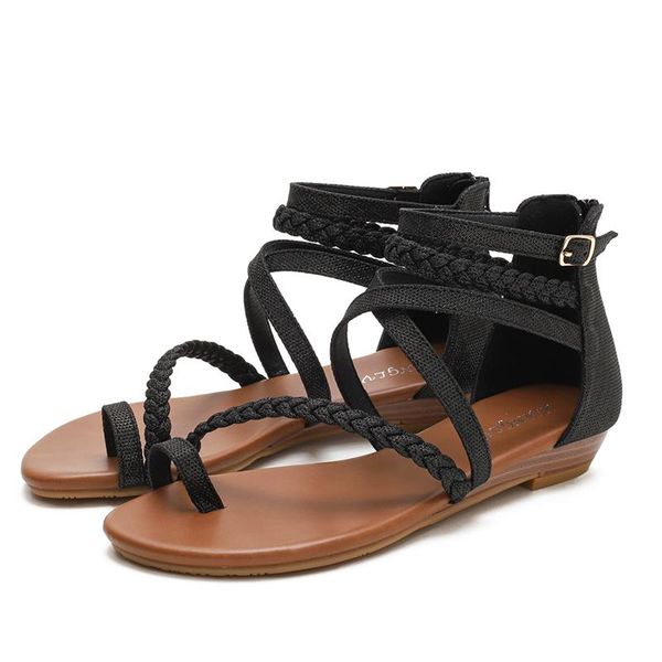 sandals luxury woman flat fashion braided design lady gladiator sandal comfortable women summer flip flops female open toe shoes, Black
sandals luxury woman flat fashion braided design lady gladiator sandal comfortable women summer flip flops female open toe shoes, Black