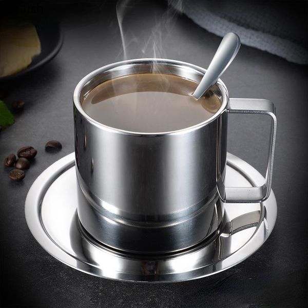 mugs double layer 304 stainless steel coffee cup set household metal dessert milk with spoon drinking mug home decoration modern
mugs double layer 304 stainless steel coffee cup set household metal dessert milk with spoon drinking mug home decoration modern