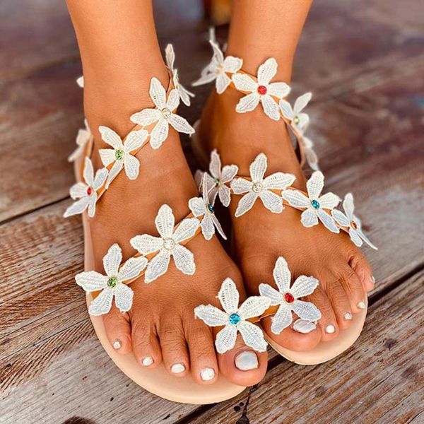summer women's beach sandals fashion ladies plus size crystal for women casual breathable flower shoes zapatos de mujer, Black
summer women's beach sandals fashion ladies plus size crystal for women casual breathable flower shoes zapatos de mujer, Black