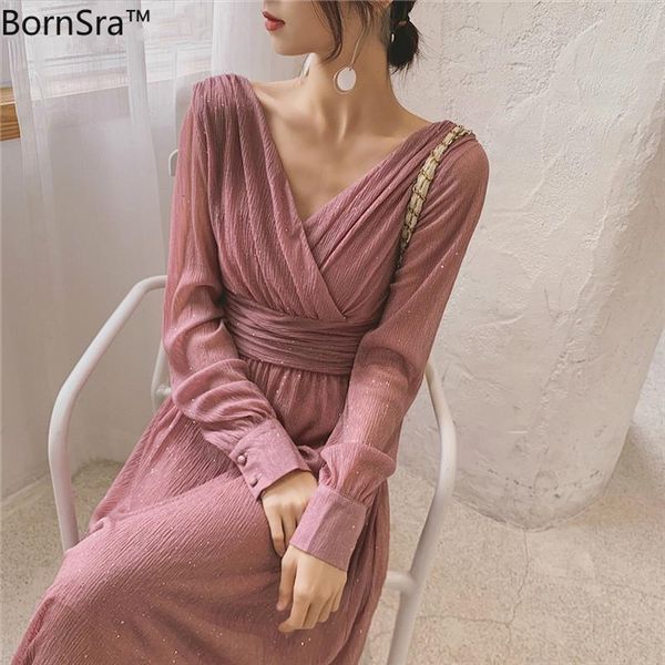 bornsra elegant solid women dress a line pleated party vestidos vintage v neck slim high waist long femme, Black;gray
bornsra elegant solid women dress a line pleated party vestidos vintage v neck slim high waist long femme, Black;gray