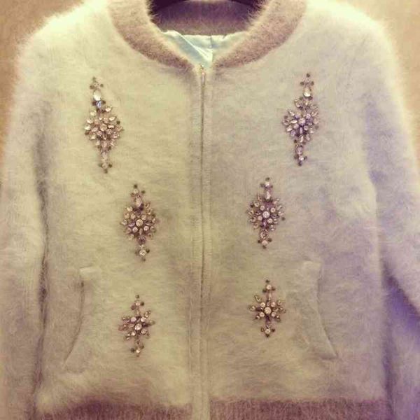 women's sweaters autumn & winter knitting sweater cardigan solid color diamond mosaic mink cashmere female jacket coats 4zbc, White;black
women's sweaters autumn & winter knitting sweater cardigan solid color diamond mosaic mink cashmere female jacket coats 4zbc, White;black