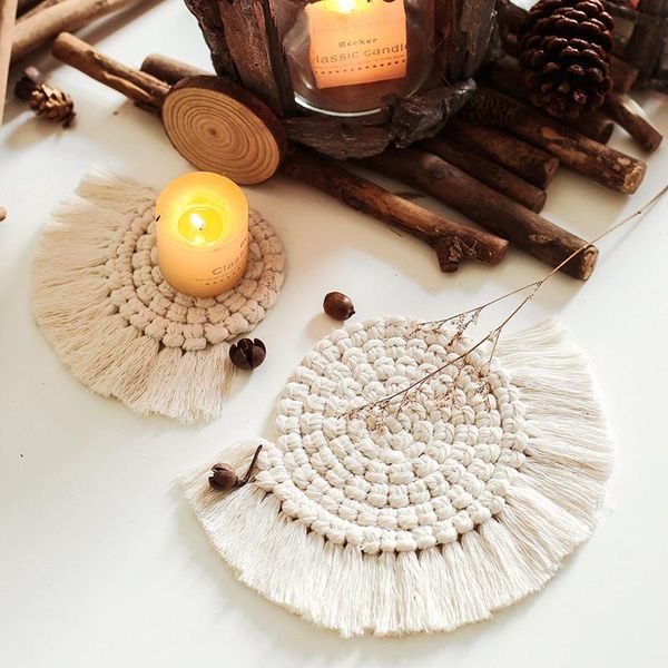 table runner handwoven macrame coasters bohemia cotton rope braided placemats cup pad insulation mats non-slip creative decorative cushion
table runner handwoven macrame coasters bohemia cotton rope braided placemats cup pad insulation mats non-slip creative decorative cushion