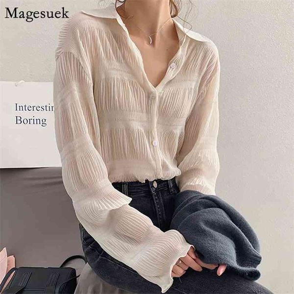 autumn loose blouse women casual thin long sleeve cardigan chiffon blouses plus size female shirt blusas 8803 50 210512, White
autumn loose blouse women casual thin long sleeve cardigan chiffon blouses plus size female shirt blusas 8803 50 210512, White