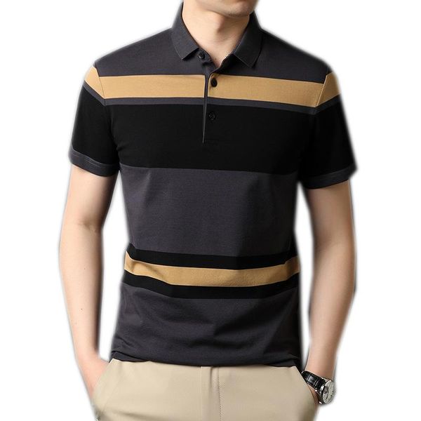 men's polos mens shirt cotton plus size stripes brand logo short sleeve for summer business fashion casual a07161313, White;black
men's polos mens shirt cotton plus size stripes brand logo short sleeve for summer business fashion casual a07161313, White;black