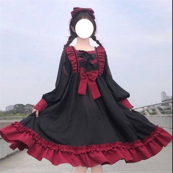 casual dresses 2021 student fashion bowknot vestidos women spring autumn long sleeve medium dress sweet clothing female, Black;gray
casual dresses 2021 student fashion bowknot vestidos women spring autumn long sleeve medium dress sweet clothing female, Black;gray