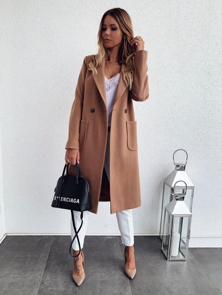women's wool & blends winter women coat solid long sleeve pocket classic outwear plus size 3xl streetwear female clothes ol trench jack, Black
women's wool & blends winter women coat solid long sleeve pocket classic outwear plus size 3xl streetwear female clothes ol trench jack, Black