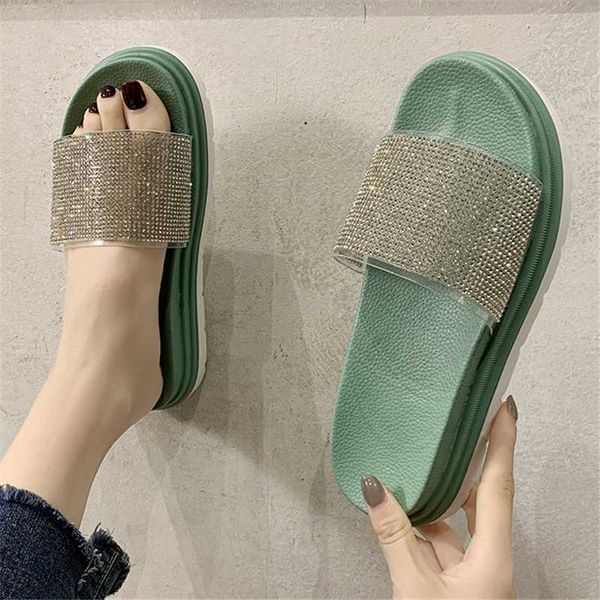 slippers spring summer women 2021 rhinestone flat casual outdoor wild sandals home durable transparent beach flip flop lady, Black
slippers spring summer women 2021 rhinestone flat casual outdoor wild sandals home durable transparent beach flip flop lady, Black