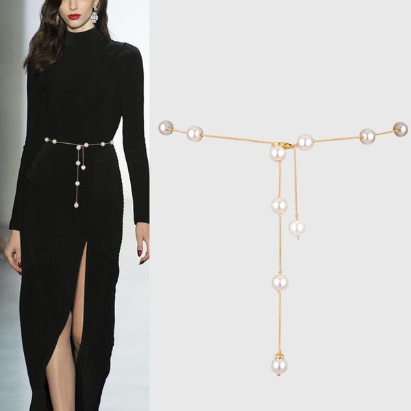 belts pearl thin belt women's waist chain with dress shirt closing decoration metal fashion in summer prom dresses, Black;brown
belts pearl thin belt women's waist chain with dress shirt closing decoration metal fashion in summer prom dresses, Black;brown