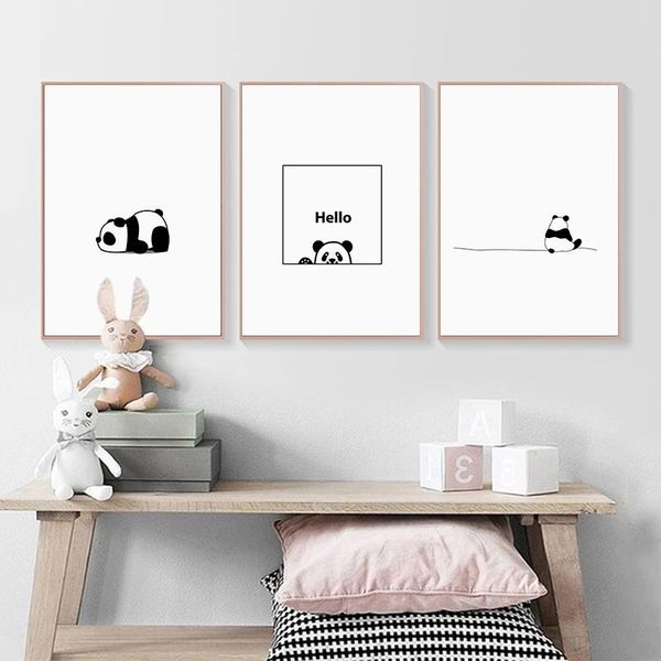 paintings minimalist modern cartoon panda canvas poster and prints nursery wall art pictures for kids baby girl room decoration painting
paintings minimalist modern cartoon panda canvas poster and prints nursery wall art pictures for kids baby girl room decoration painting