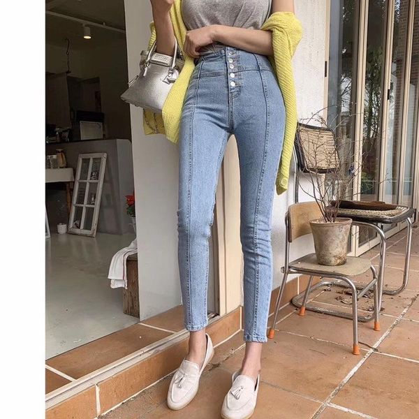 women's jeans since 2021 summer trousers waist and feet show thin lines set up the direct manufacturers, Blue
women's jeans since 2021 summer trousers waist and feet show thin lines set up the direct manufacturers, Blue