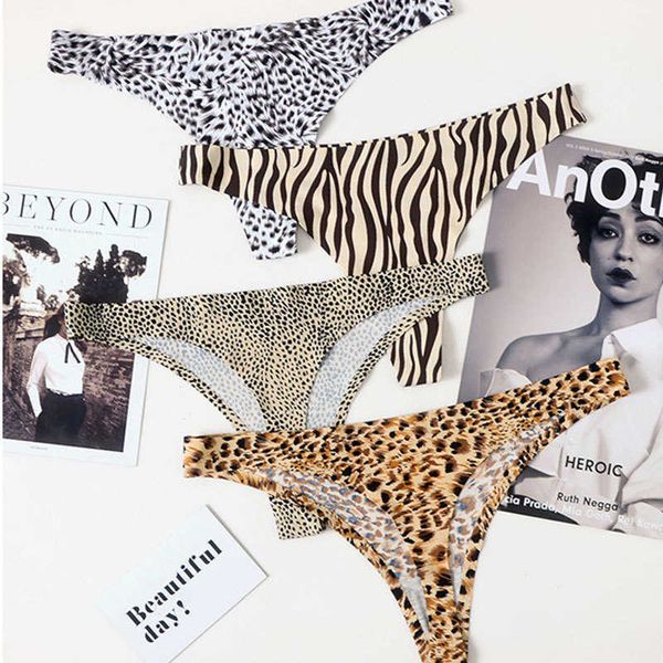 g strings underwear women's ice t-pants leopard print breathable thong low waist one piece no trace, Black;white 
g strings underwear women's ice t-pants leopard print breathable thong low waist one piece no trace, Black;white