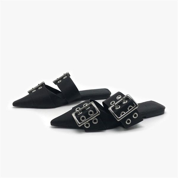 women's shoes 2021 cross-border european style fashion flat rivet sandals slippers, Black
women's shoes 2021 cross-border european style fashion flat rivet sandals slippers, Black