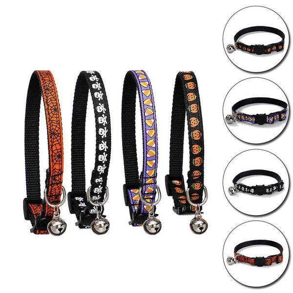 cat collars & leads halloween pet collar adjustable nylon kitten puppy with bell for cats small dogs neck strap costume accessories
cat collars & leads halloween pet collar adjustable nylon kitten puppy with bell for cats small dogs neck strap costume accessories