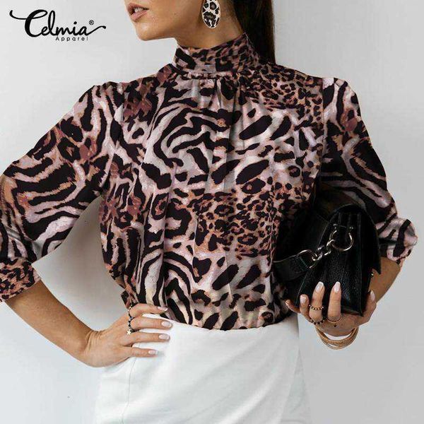 women's blouses & shirts blouses leopard printed satin celmia fashion autumn long sleeve high collor office casual elegant ol to k4o2, White
women's blouses & shirts blouses leopard printed satin celmia fashion autumn long sleeve high collor office casual elegant ol to k4o2, White