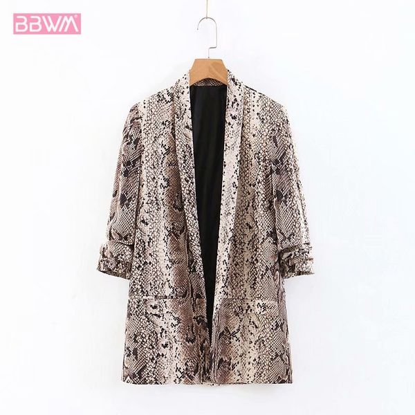 harajuku lapel long sleeve unbuttoned loose slim snake print chic female jacket animal print women's coat 210507, Black;brown
harajuku lapel long sleeve unbuttoned loose slim snake print chic female jacket animal print women's coat 210507, Black;brown