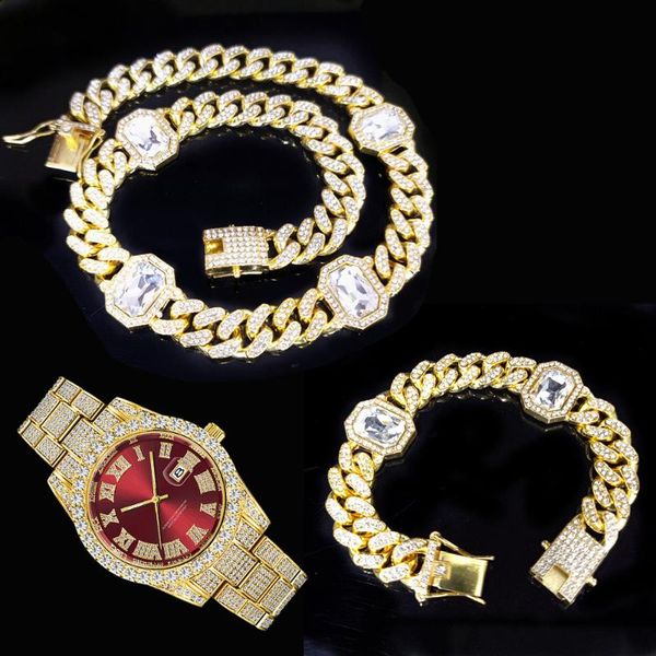 chains hip hop 12.5mm 3pcs kit cz iced out square crystal cuban chain set men's necklace+watch+bracelet for men women jewelry, Silver
chains hip hop 12.5mm 3pcs kit cz iced out square crystal cuban chain set men's necklace+watch+bracelet for men women jewelry, Silver