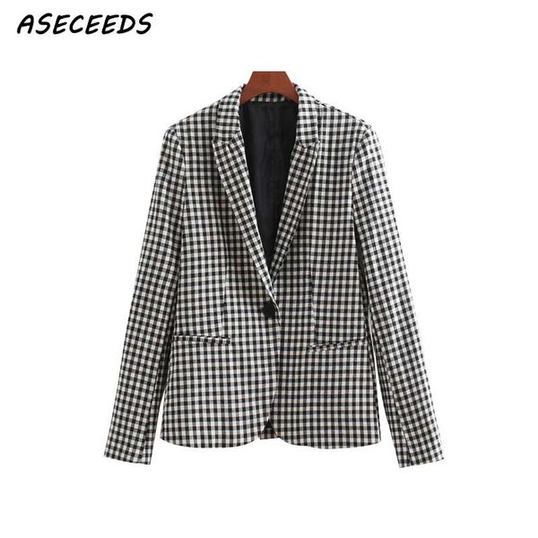women's suits & blazers white black plaid blazer women vintage office and jackets pockets coat female casual outerwear casaco feminine
women's suits & blazers white black plaid blazer women vintage office and jackets pockets coat female casual outerwear casaco feminine