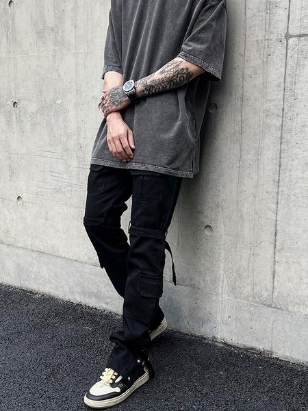 men's pants european and american high street style black slim-fit small-footed jeans trendy brand hip-hop pocket overalls for men
men's pants european and american high street style black slim-fit small-footed jeans trendy brand hip-hop pocket overalls for men