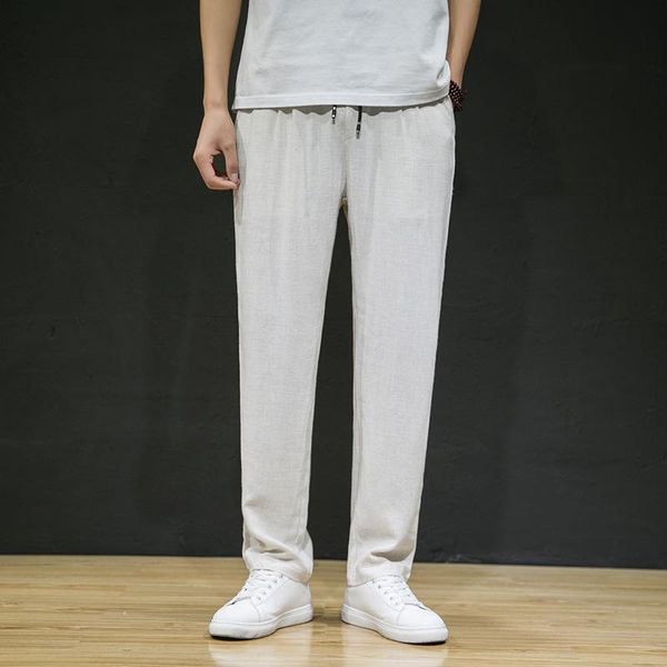 men's pants summer cotton line casual solid washed thin breathable straight trousers beige white black plus size clothing man
men's pants summer cotton line casual solid washed thin breathable straight trousers beige white black plus size clothing man