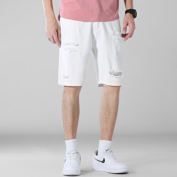 men's jeans 2021 summer youth loose casual denim shorts trend fashion brand holes lightweight solid color large size five-point pants, Blue
men's jeans 2021 summer youth loose casual denim shorts trend fashion brand holes lightweight solid color large size five-point pants, Blue
