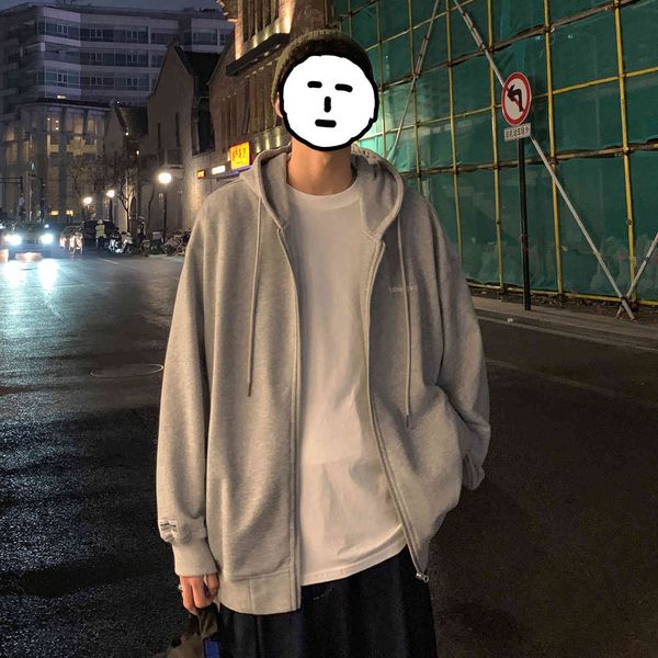 mens sweater hooded cardigan sweater men's spring and autumn korean fashion coat ins loose sports versatile brand top, Black
mens sweater hooded cardigan sweater men's spring and autumn korean fashion coat ins loose sports versatile brand top, Black