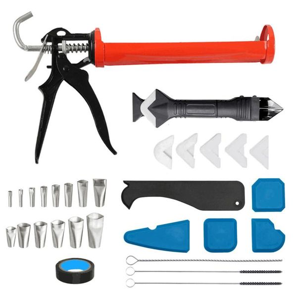 caulking gun 6 in 1 silicone tools, tool set stainless steel sealant caulk nozzle kit professional hand sets
caulking gun 6 in 1 silicone tools, tool set stainless steel sealant caulk nozzle kit professional hand sets