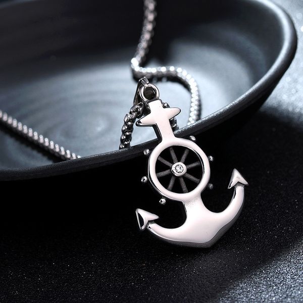 design jewelry new titanium steel alloy pirate king ship anchor pendant hand boat wheel necklace keel chain, Silver
design jewelry new titanium steel alloy pirate king ship anchor pendant hand boat wheel necklace keel chain, Silver