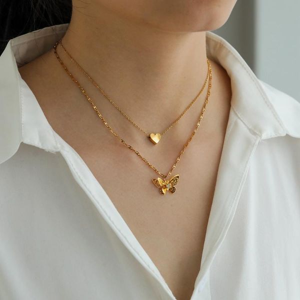 pendant necklaces butterfly necklace double-deck single chain pearl alloy originality simplicity jewelry, Silver
pendant necklaces butterfly necklace double-deck single chain pearl alloy originality simplicity jewelry, Silver