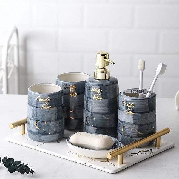 hand-painted ceramic starry sky bathroom decoration accessories soap dispenser marble tray wedding toiletries set bath accessory
hand-painted ceramic starry sky bathroom decoration accessories soap dispenser marble tray wedding toiletries set bath accessory