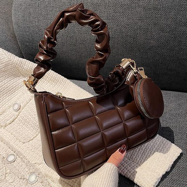 evening bags pleated tote bag lattice armpit 2021 winter pu leather women's designer handbag vintage shoulder messenger purses
evening bags pleated tote bag lattice armpit 2021 winter pu leather women's designer handbag vintage shoulder messenger purses